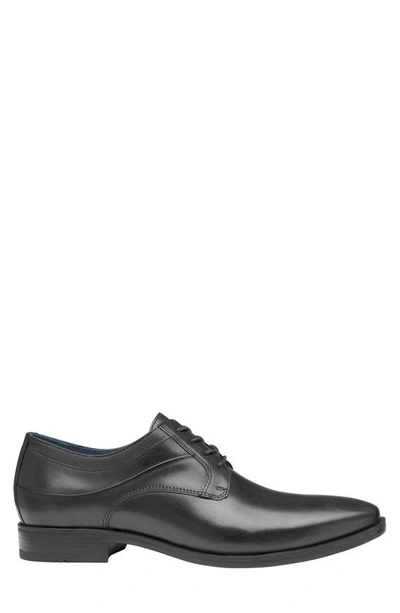 Shop Johnston & Murphy Gibbons Plain Toe Derby In Black Full Grain