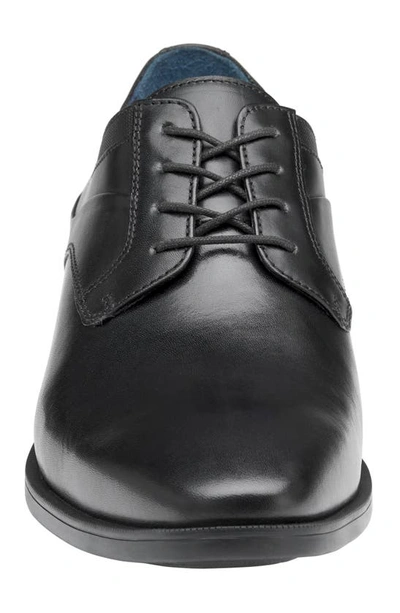 Shop Johnston & Murphy Gibbons Plain Toe Derby In Black Full Grain