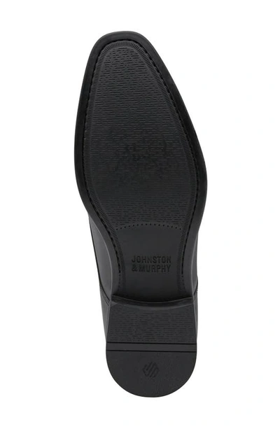 Johnston & Murphy Gibbons Cap Toe Derby In Black Full Grain