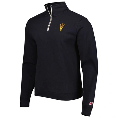 Shop League Collegiate Wear Black Arizona State Sun Devils Stack Essential Lightweight Fleece Quarter-zip