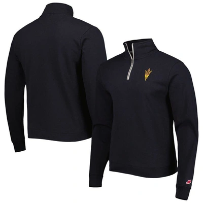 Shop League Collegiate Wear Black Arizona State Sun Devils Stack Essential Lightweight Fleece Quarter-zip