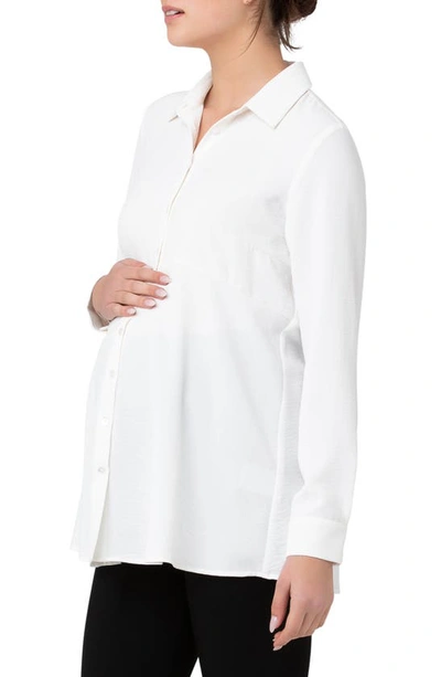 RIPE MATERNITY RIPE MATERNITY TINA MATERNITY/NURSING PEPLUM SHIRT 