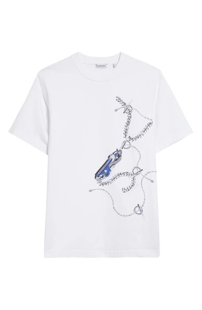 Shop Burberry Knight Hardware Graphic T-shirt In Knight Ip Pattern
