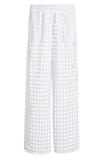 Shop Solid & Striped Delaney Wide Leg Cover-up Pants In Marshmallow