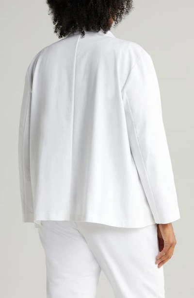 Shop Eileen Fisher Organic Cotton Blend Blazer In White
