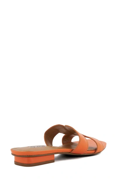 Shop Dune London Loupe Slide Sandal In Orange
