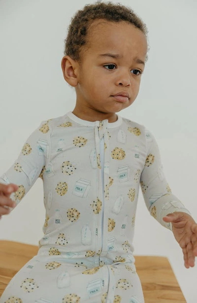 Shop Copper Pearl Zip-up Footie Pajamas In Chip