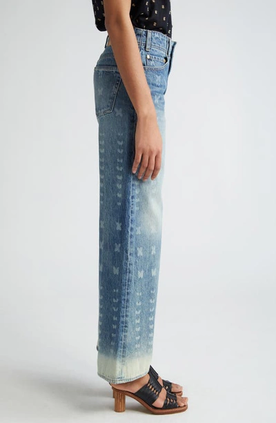 Shop Ulla Johnson The Elodie Wide Leg Jeans In Etched Arashi Wash