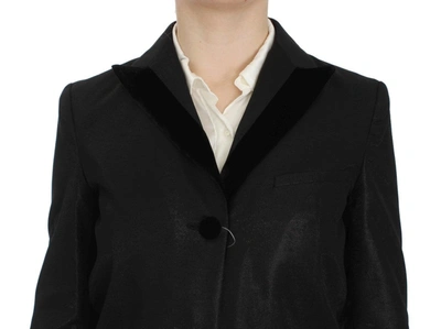 Exte Black One Button Three Piece Suit In Black