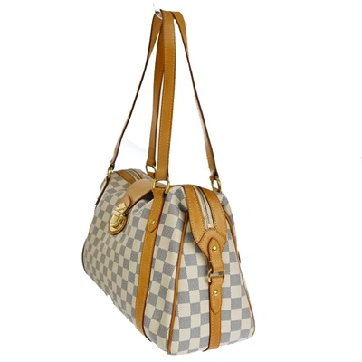 Pre-owned Louis Vuitton Stresa Pm White Canvas Shoulder Bag ()