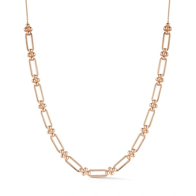 Shop Dana Rebecca Designs Poppy Rae Pebble Link Station Necklace In Rose Gold