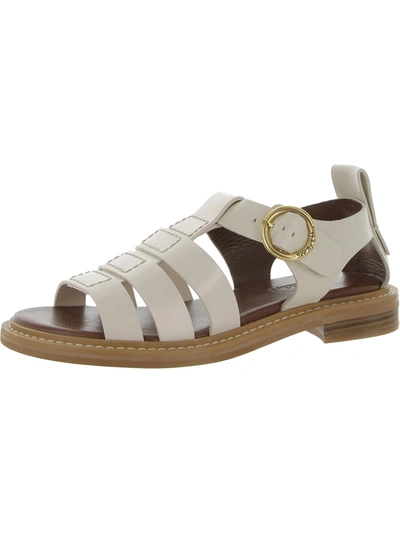 Shop See By Chloé Millye Womens Leather Open Toe Fisherman Sandals In White