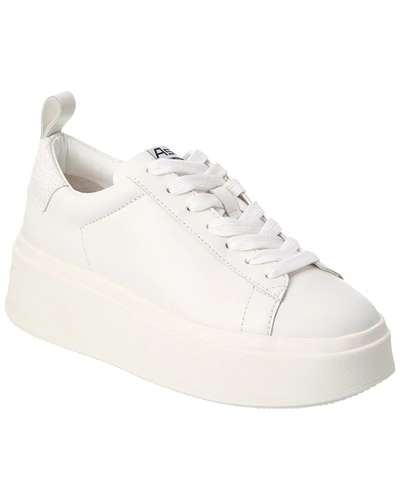 Shop Ash Move S Leather Platform Sneaker In White
