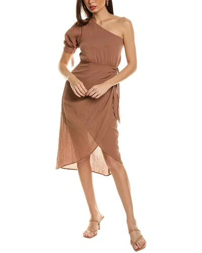 Shop Auguste Addison Midi Dress In Brown