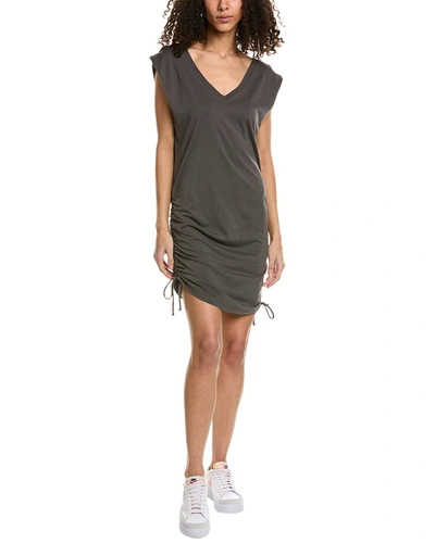 Shop Project Social T Twilight Double V Shirred Washed Mini Dress In Black