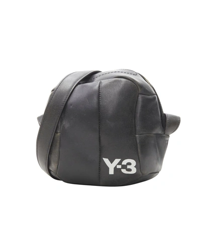 Shop Y-3 Rare Y3 Yohji Yamamoto Adidas Volleyball Distressed Leather Crossbody Bag In Black