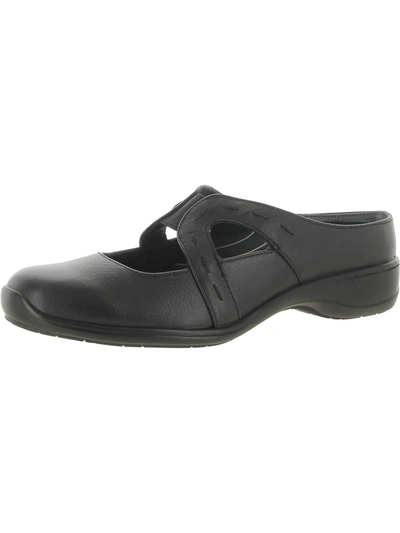Shop Ros Hommerson Shoenanigan Womens Leather Slip-on Mules In Black