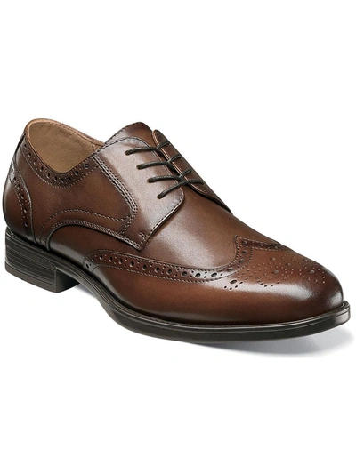 Shop Florsheim Midtown Mens Leather Lace-up Oxfords In Green