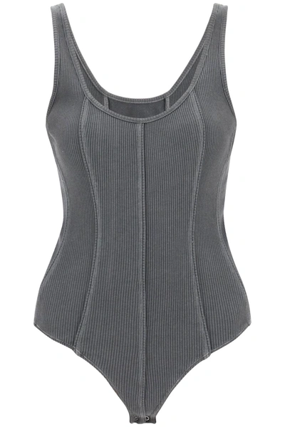 Shop Agolde 'elna' Rib Knit Tank Bodysuit