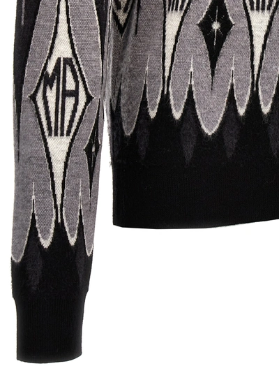Shop Amiri Argyle Jacquard Sweater, Cardigans Multicolor