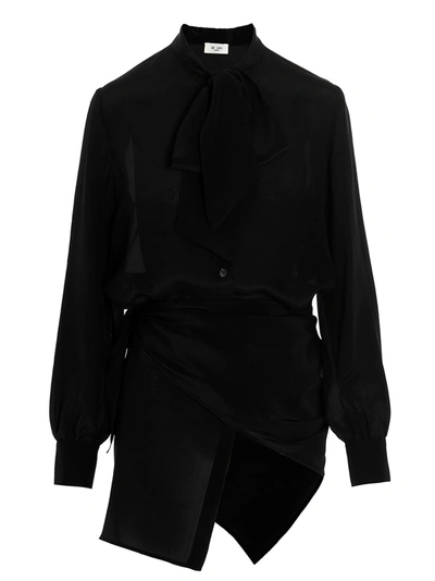 Shop Di.la3 Pari' Asymmetric Shirt Shirt, Blouse Black