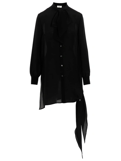 Shop Di.la3 Pari' Asymmetric Shirt Shirt, Blouse Black