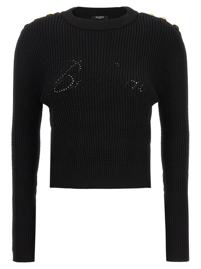 Shop Balmain Sweater, Cardigans Black