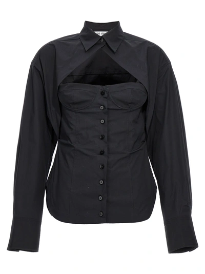 Shop Attico Bustier Shirt, Blouse Black