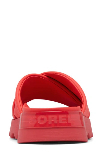 Shop Sorel Vibe Slide Sandal In Red Glo/ Gum 16