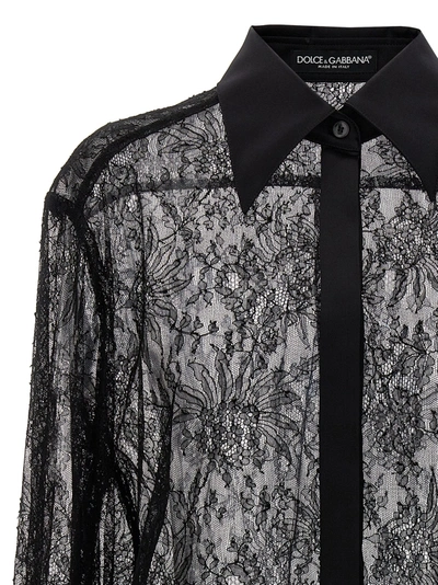 Shop Dolce & Gabbana Chantilly Lace Shirt Shirt, Blouse Black