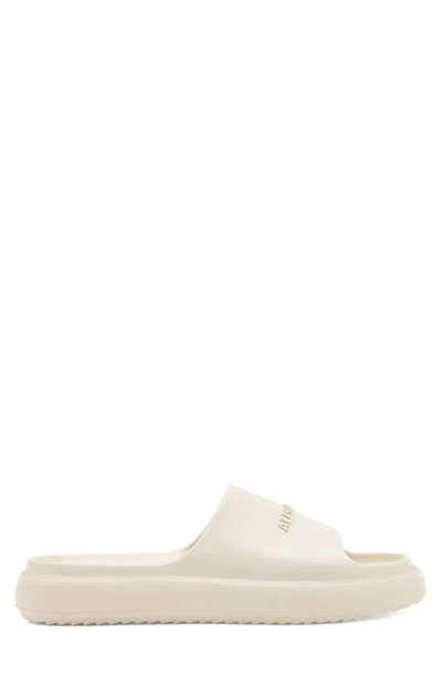 Allsaints Dune Slip On Logo Sliders In Chalk White