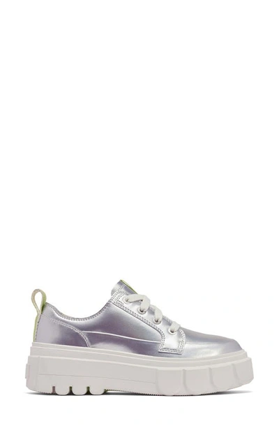 Shop Sorel Caribou X Waterproof Platform Sneaker In Sea Salt/ Luminous Lime