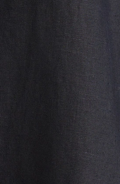 Eileen Fisher Open-front Organic Linen Blazer In Black