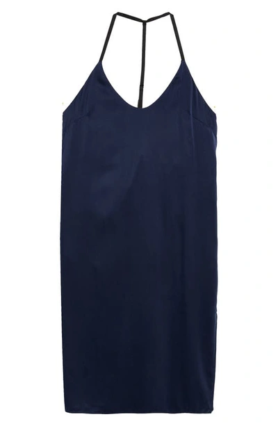 Shop Lunya Washable Silk Nightgown In Deep Blue