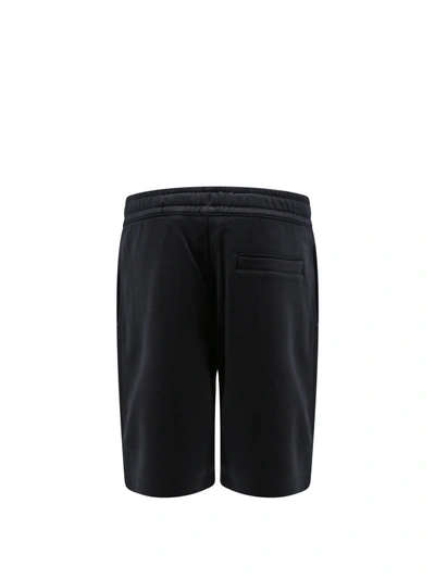 Shop Burberry Cotton Bermuda Shorts With Logo Patch