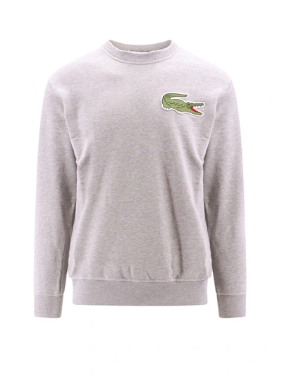Shop Comme Des Garçons Shirt Cotton Sweatshirt With Frontal Lacoste Patch
