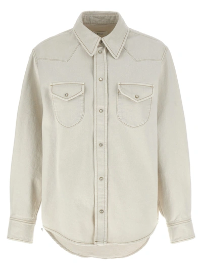 Shop Bally Denim Shirt Shirt, Blouse White