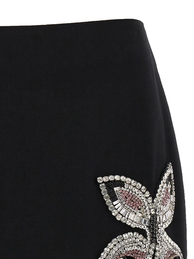 Shop Area Embroidered Butterfly Mini Skirts Black