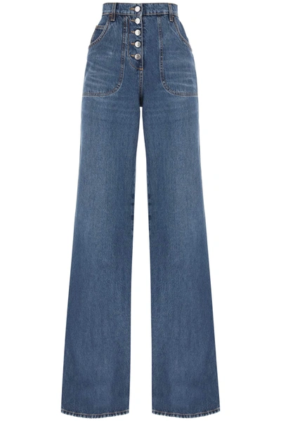Shop Etro Jeans With Back Foliage Motif