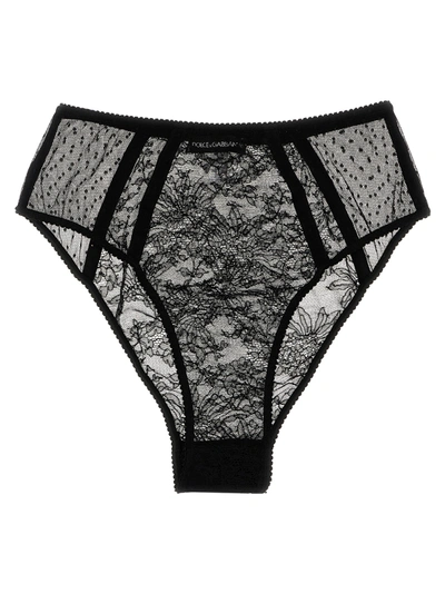 Shop Dolce & Gabbana Lace Briefs Underwear, Body Black