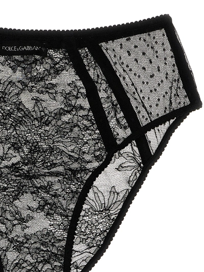 Shop Dolce & Gabbana Lace Briefs Underwear, Body Black