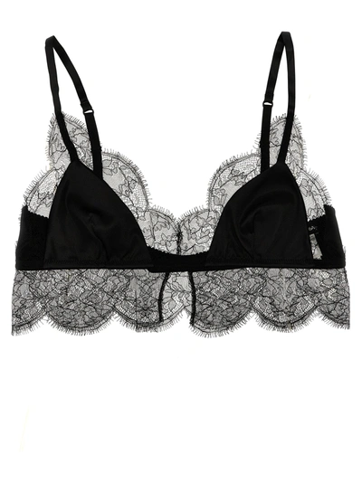 Shop Dolce & Gabbana Lace Satin Bra Underwear, Body Black