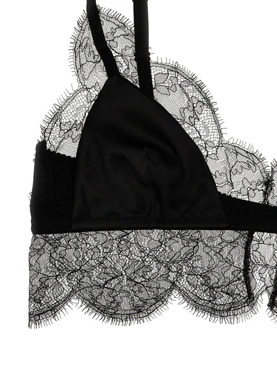 Shop Dolce & Gabbana Lace Satin Bra Underwear, Body Black