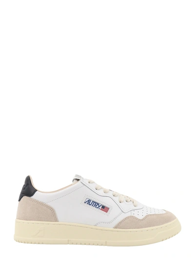 Shop Autry Leather And Suede Sneakers