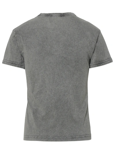 Shop Acne Studios Woman  Gray Cotton T-shirt