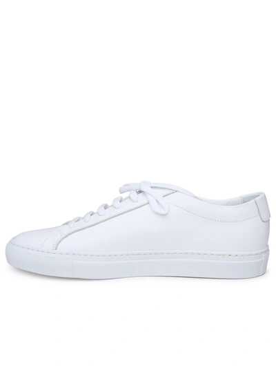 Shop Common Projects Man  White Leather Achilles Sneakers