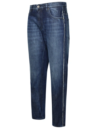 Shop Dolce & Gabbana Man  Blue Cotton Jeans