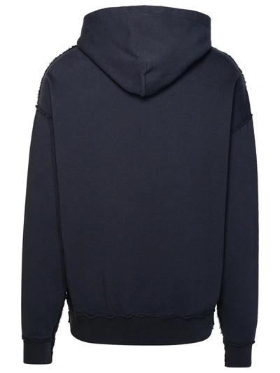 Shop Dolce & Gabbana Man  Navy Cotton Sweatshirt In Blue