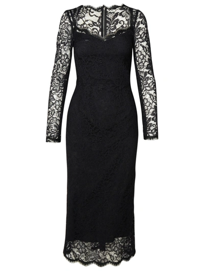 Shop Dolce & Gabbana Woman  Black Polyamide Dress