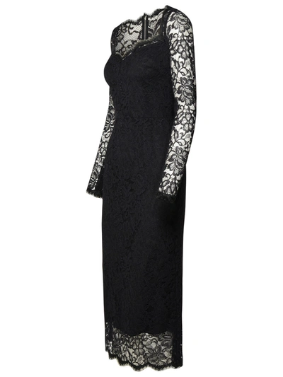 Shop Dolce & Gabbana Woman  Black Polyamide Dress